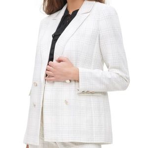 NWT - Tommy Hilfiger Plaid Double-Breasted Blazer